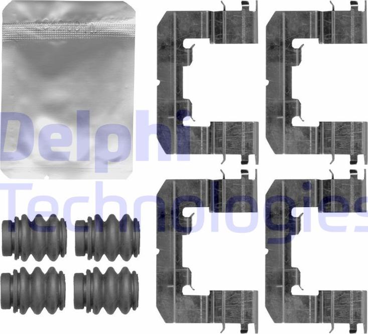 Delphi LX0766 - Комплектующие для колодок дискового тормоза autospares.lv