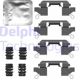 Delphi LX0761 - Комплектующие для колодок дискового тормоза autospares.lv