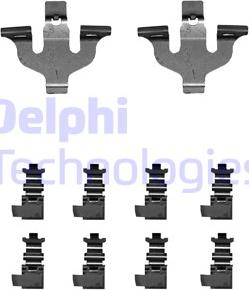 Delphi LX0714 - Комплектующие для колодок дискового тормоза autospares.lv