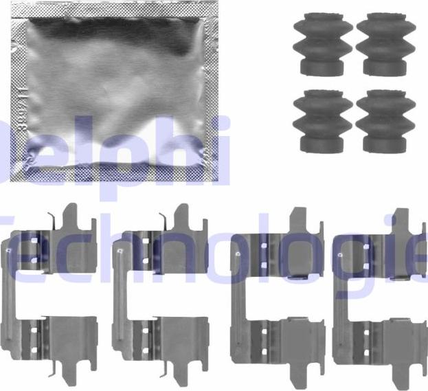 Delphi LX0723 - Комплектующие для колодок дискового тормоза autospares.lv