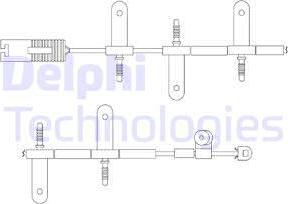 Delphi LZ0164 - Сигнализатор, износ тормозных колодок autospares.lv