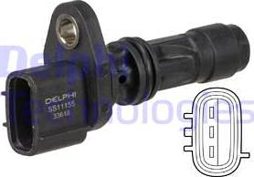 Delphi SS11155 - Датчик, положение распределительного вала autospares.lv