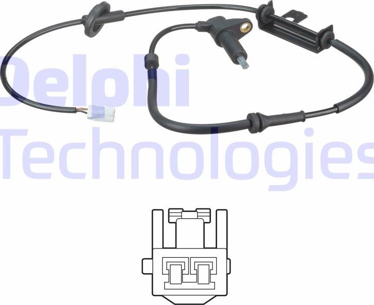 Delphi SS20506 - Датчик ABS, частота вращения колеса autospares.lv