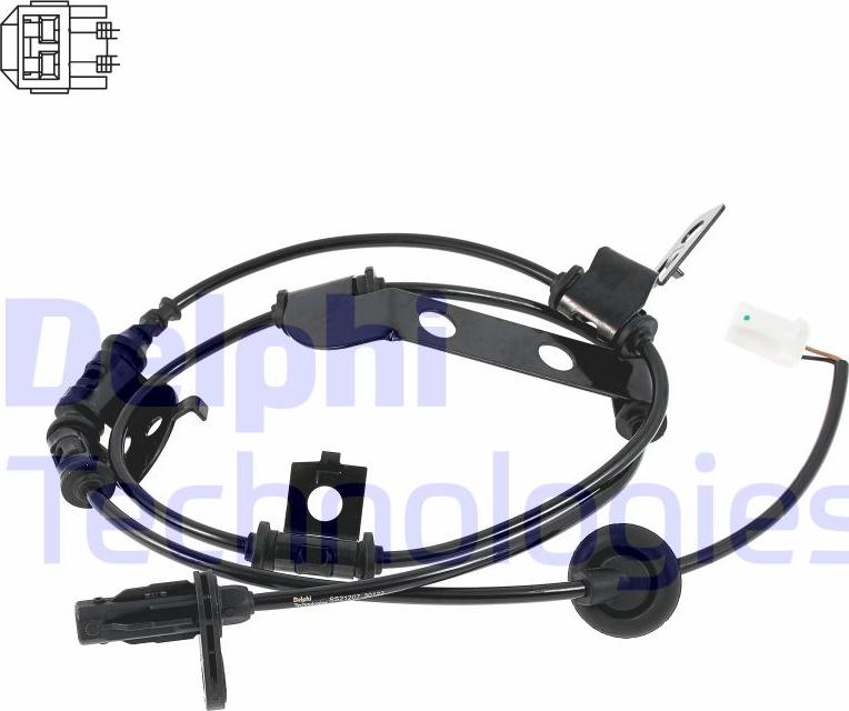 Delphi SS21207-12B1 - Датчик ABS, частота вращения колеса autospares.lv