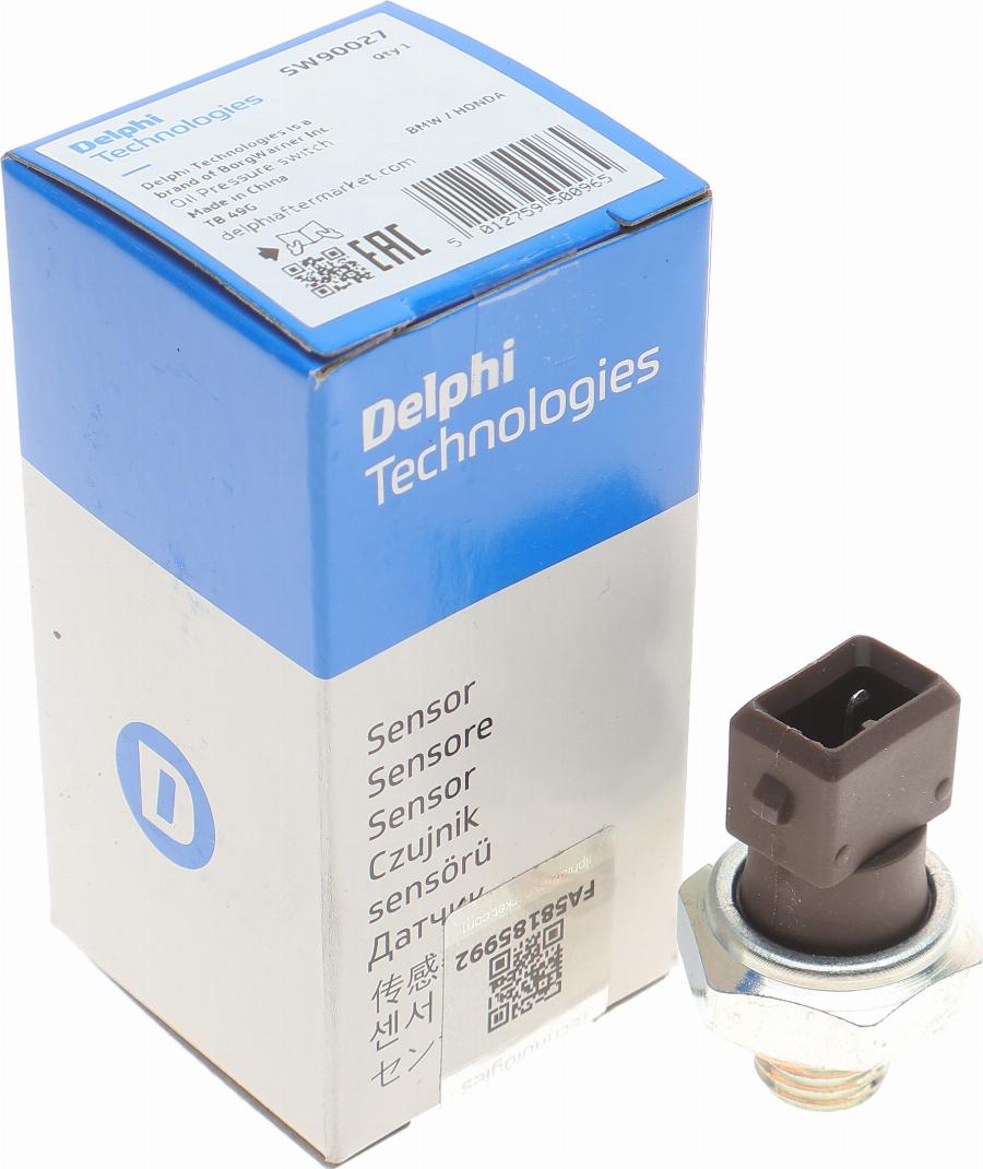 Delphi SW90027 - Датчик, давление масла autospares.lv