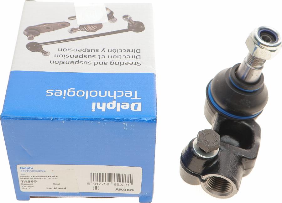 Delphi TA965 - Наконечник рулевой тяги, шарнир autospares.lv