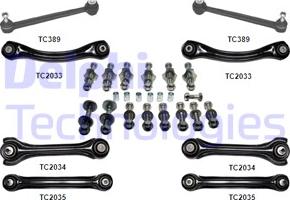 Delphi TC1600KIT - Подвеска колеса, комплект autospares.lv