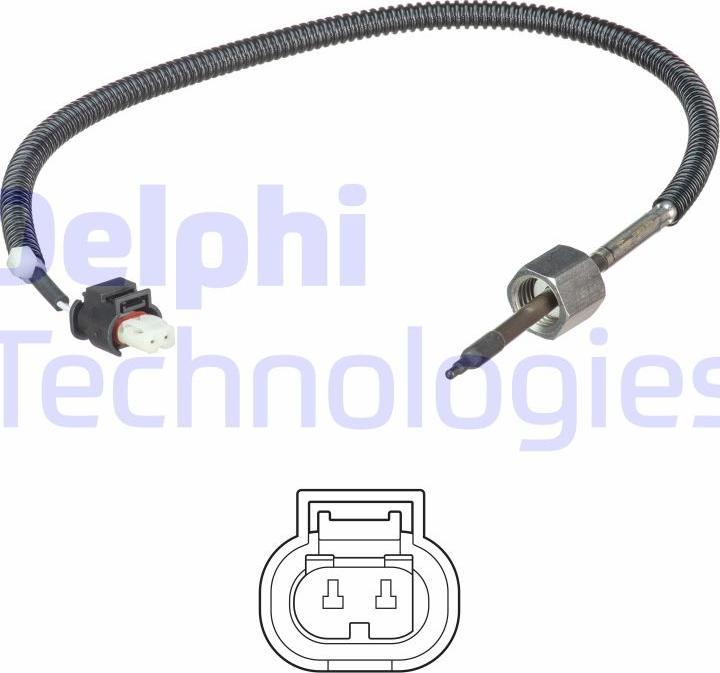 Delphi TS30222 - Датчик, температура выхлопных газов autospares.lv