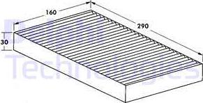 Delphi TSP0325076 - Фильтр воздуха в салоне autospares.lv