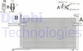 Delphi TSP0225438 - Конденсатор кондиционера autospares.lv