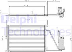 Delphi TSP0225105 - Конденсатор кондиционера autospares.lv