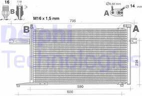 Delphi TSP0225348 - Конденсатор кондиционера autospares.lv