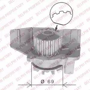 Delphi WP1601 - Водяной насос autospares.lv