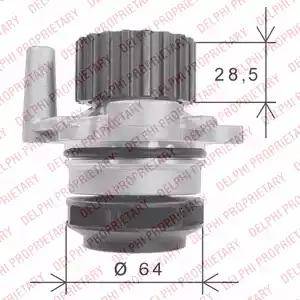 Delphi WP1897 - Водяной насос autospares.lv