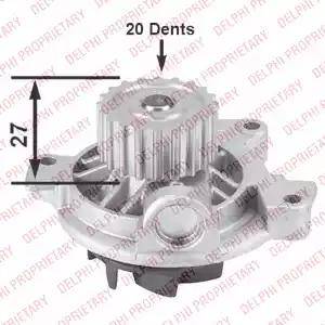 Delphi WP1772 - Водяной насос autospares.lv