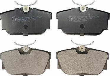 Denckermann B110902 - Тормозные колодки, дисковые, комплект autospares.lv