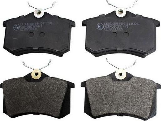 Denckermann B110041 - Тормозные колодки, дисковые, комплект autospares.lv