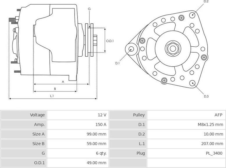 Denso 1042103180 - Генератор autospares.lv