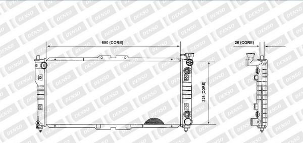 Denso 221-3500 - Радиатор, охлаждение двигателя autospares.lv