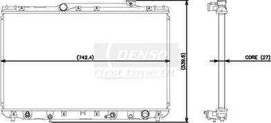 Denso 221-3100 - Радиатор, охлаждение двигателя autospares.lv