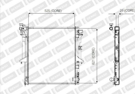 Denso A221-A347 - Радиатор, охлаждение двигателя autospares.lv