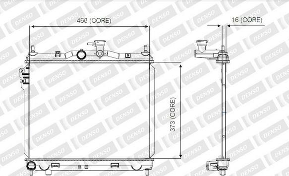 Denso A221-A350 - Радиатор, охлаждение двигателя autospares.lv