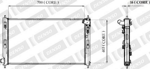 Denso A221-A312 - Радиатор, охлаждение двигателя autospares.lv