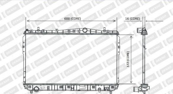 Denso A221-A383 - Радиатор, охлаждение двигателя autospares.lv