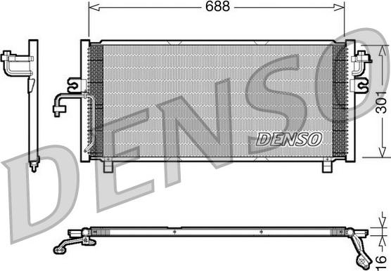 Denso DCN46004 - Конденсатор кондиционера autospares.lv