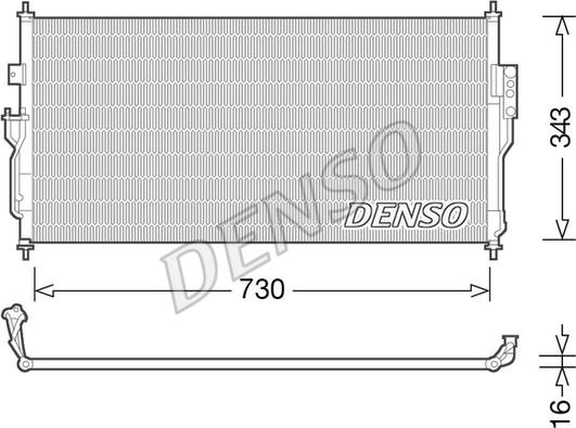 Denso DCN46006 - Конденсатор кондиционера autospares.lv