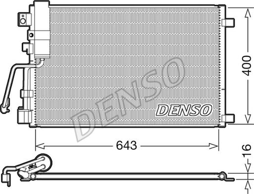 Denso DCN46008 - Конденсатор кондиционера autospares.lv
