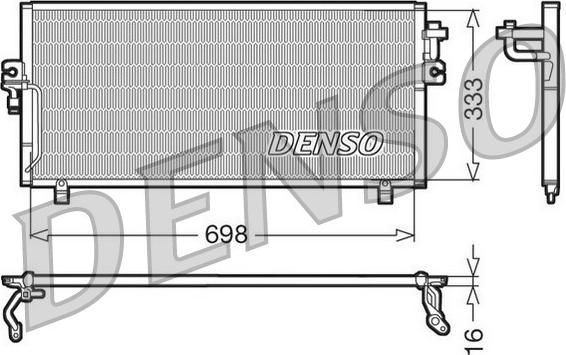 Denso DCN46010 - Конденсатор кондиционера autospares.lv