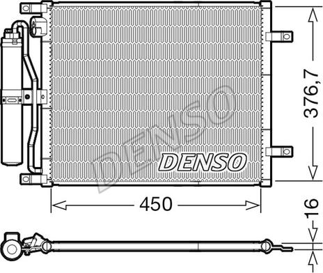 Denso DCN46029 - Конденсатор кондиционера autospares.lv