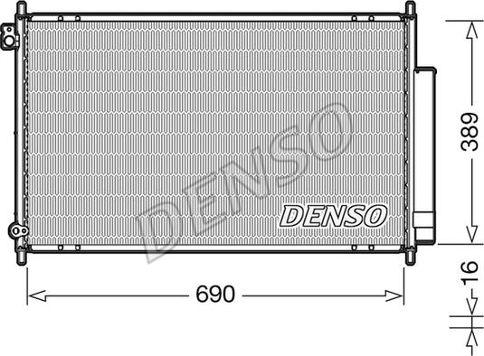 Denso DCN40016 - Конденсатор кондиционера autospares.lv