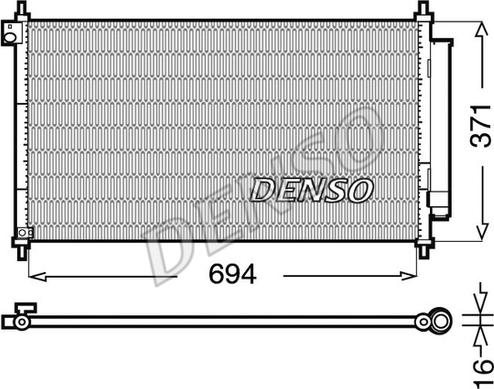 Denso DCN40012 - Конденсатор кондиционера autospares.lv
