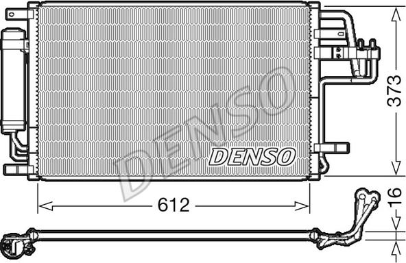 Denso DCN41007 - Конденсатор кондиционера autospares.lv