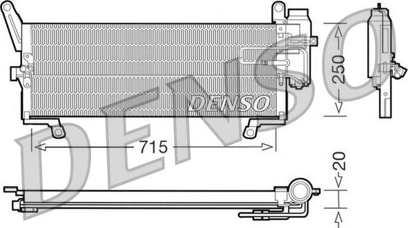 Denso DCN09090 - Конденсатор кондиционера autospares.lv