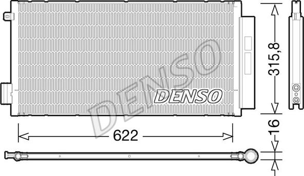 Denso DCN09044 - Конденсатор кондиционера autospares.lv