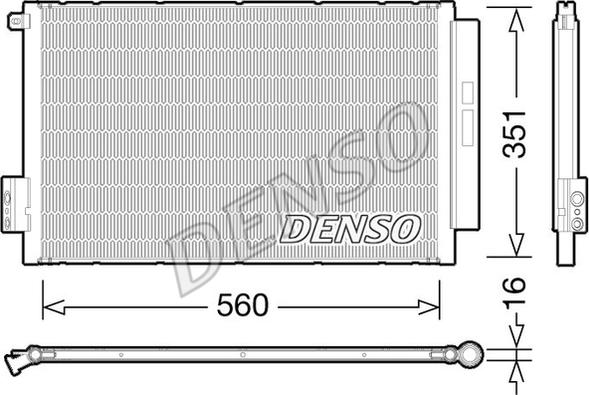 Denso DCN09043 - Конденсатор кондиционера autospares.lv