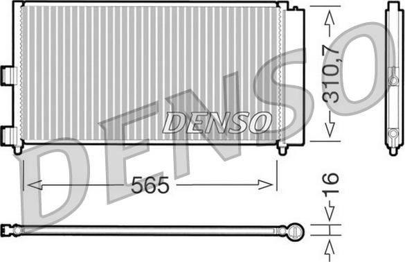 Denso DCN09070 - Конденсатор кондиционера autospares.lv