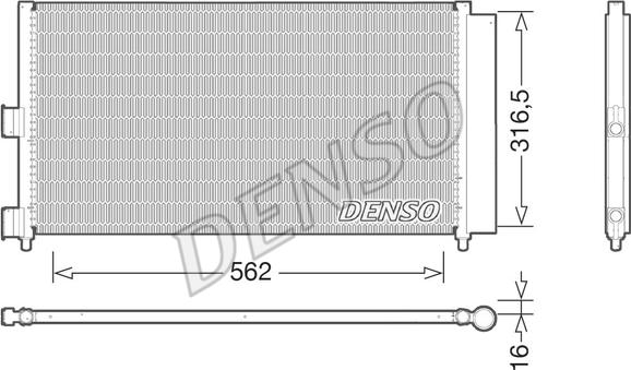 Denso DCN09072 - Конденсатор кондиционера autospares.lv