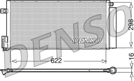Denso DCN09110 - Конденсатор кондиционера autospares.lv
