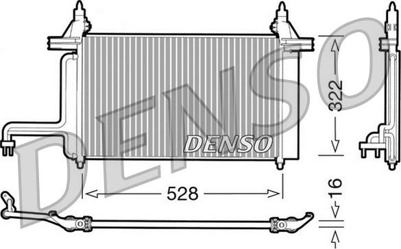 Denso DCN09130 - Конденсатор кондиционера autospares.lv