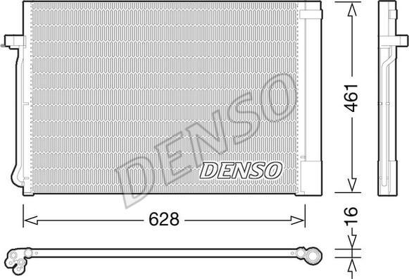 Denso DCN05013 - Конденсатор кондиционера autospares.lv