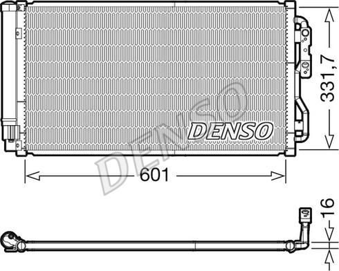 Denso DCN05033 - Конденсатор кондиционера autospares.lv