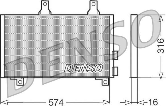 Denso DCN01002 - Конденсатор кондиционера autospares.lv