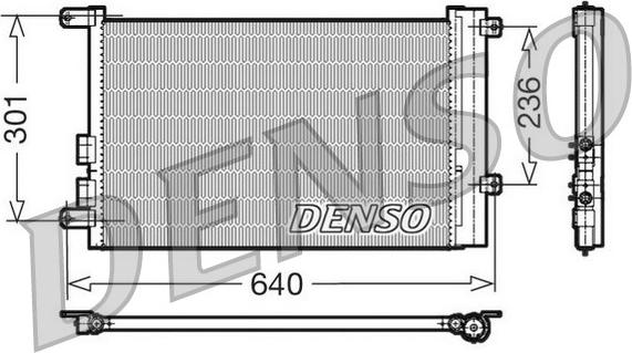Denso DCN01016 - Конденсатор кондиционера autospares.lv