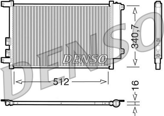 Denso DCN01010 - Конденсатор кондиционера autospares.lv
