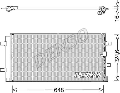 Denso DCN02044 - Конденсатор кондиционера autospares.lv