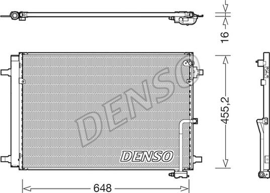 Denso DCN02042 - Конденсатор кондиционера autospares.lv